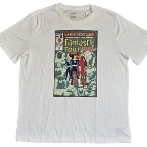 Marvel Men's White Fantastic Four Comic Tee, Size Large, New With Tags